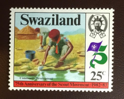Swaziland 1982 Scouts 25c Crown To Left Watermark MNH - Swaziland (1968-...)