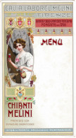 Menu "CAV. A. LABOREL MELINI FIRENZE ( Florence, Italie), 133x242mm - Menus