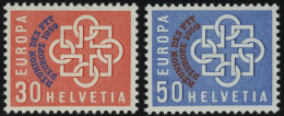 SCHWEIZ BUNDESPOST 681/2 **, 1959, PTT, 2 Prachtwerte, Mi. 40.- - Unused Stamps