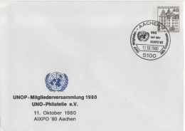 Germany Deutschland 1980 FDC UNO-Philatelie Auf Der AIXPO'80 Aachen, UNOP-Mitgliederversammlung - 1971-1980