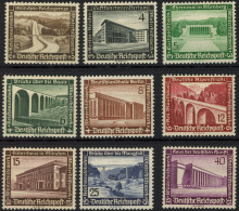 Dt. Reich 634-42 **, 1936, Bauten, Postfrischer Prachtsatz, Mi. 80.- - Sonstige & Ohne Zuordnung