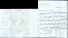 Madrid - Prefilatelia - PE 19A-I - 1844 - Carta A Ciudad Real + Porteo "6" - ...-1850 Prefilatelia