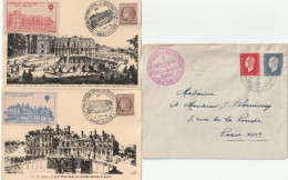 2 Carte, 75éme Anniversaire De La Destruction De St Cloud ( Guerre De 1870) Avec Vignettes. Rare. Collection BERCK. - Brieven En Documenten