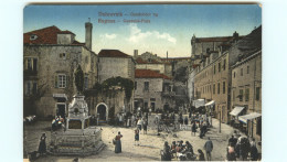 Croatie - Croatia - Ragusa - Gundulic Platz - Dubrovnik - Gundulieev Trg - Marché - état - Croatia