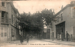 Sathonay Avenue De La Gare Angle Du Boulevard Castellane Rhône 69580 N°7 Cpa Voyagée En 1907 En B.Etat - Altri & Non Classificati