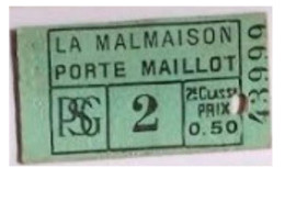 Ticket Du Tramway Du Paris Saint-Germain 1878/1935 - Altri & Non Classificati