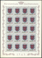 LIECHTENSTEIN 450-53KB **, 1965, Wappen Im Kleinbogensatz, Pracht - Altri & Non Classificati