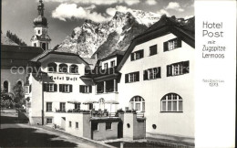 72404924 Lermoos Tirol Hotel Post Kirchturm Zugspitze Wettersteingebirge Lermoos - Sonstige & Ohne Zuordnung