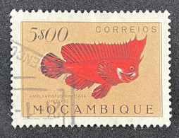 MOZPO0371UBG - Fishes - 5$00 Beige Used Stamp - Mozambique - 1951 - Mozambique