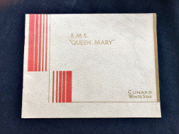 Brochure Pour Le Lancement Officiel Du Paquebot Queen Mary En 1936 De La Cunard White Star Line - Sonstige & Ohne Zuordnung