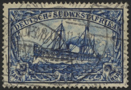DSWA 21 O, 1901, 2 M. Schwärzlichblau, Ohne Wz., üblich Gezähnt, Pracht, Mi. 45.- - Sud-Ouest Africain Allemand