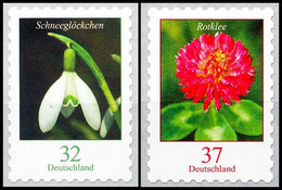 BRD MiNr. 3662-3663 Satz ** DS Blumen: Schneeglöckchen & Rotklee, Sk, Aus Markenrolle, Postfr. - Ungebraucht