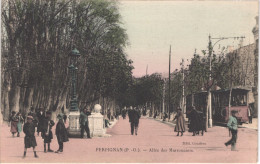 FR66 PERPIGNAN - Couderc - Colorisée - Allée Des Marronniers - Tramway - Animée - Belle - Perpignan