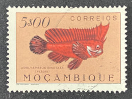 MOZPO0371UPE - Fishes - 5$00 Pink Used Stamp - Mozambique - 1951 - Mozambique