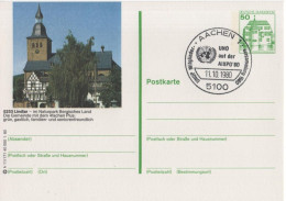 Germany Deutschland 1980 Lindlar, UNO-Philatelie Auf Der AIXPO' 80 Aachen, UNOP-Mitgliederversammlung - Postkaarten - Gebruikt