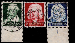 Deutsches Reich 573 - 575 Schütz, Bach Und Händel  Gestempelt Used  (3) - Used Stamps