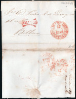 Madrid - Prefilatelia - PE 28R-II - 1848 - Carta A Bilbao - ...-1850 Prefilatelia