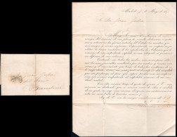 Madrid - Prefilatelia - PE 28A - Carta Impresa A Barcelona - ...-1850 Préphilatélie