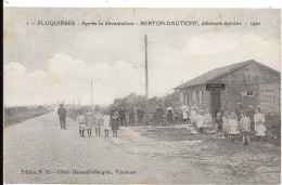 02 - FLUQUIERES Après Dévastation - Berton Dautigny Débitant, épicier - Animée - Andere & Zonder Classificatie