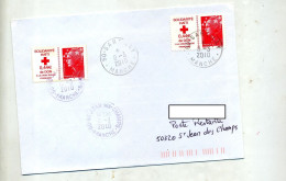 Lettre Cachet Sartilly Sur Beaujard Haiti Poste Restante Saint Jean - Cachets Manuels