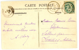 TYPE 18 TARDIF XX° ISERE CP 1905 ROUSSILLON TYPE 18 TARDIF SUR 5C BLANC - 1900-29 Blanc