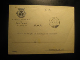 SANTANA 1960 To Figueira Da Foz S.R. Postage Paid Cancel Cover MADEIRA Portuguese Area Portugal - Madère