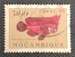 MOZPO0371UB4 - Fishes - 5$00 Beige Used Stamp - Mozambique - 1951 - Mosambik