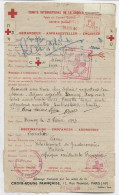 MESSAGE CROIX ROUGE DRANCY SEINE 9 FEVRIER 1943 DETACHEMENT GENDARMERIE DAKAR SENEGAL + EMA 1FR50 RARE - Red Cross