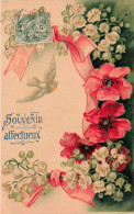 FETE _S29218_ Souvenir Affectueux - Carte Gaufrée - Muguet Felurs Colombe - Andere & Zonder Classificatie