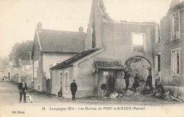 P5- 51--campagne 1914 -les Ruines De Port -à-binson (marne) Cp Tres Animee Chien  Rare - Autres & Non Classés