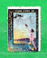 FRANCE - AVIATION - 1910 - VIGNETTE DU MEETING Aérien De CANNES - Luchtvaart