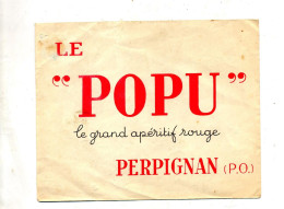 Enveloppe Publicite Popu Aperitif Rouge - Otros & Sin Clasificación