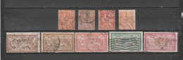 FRANCE 9 TIMBRES OBLITERES DE 1900 à 1907   Cote : 31 € - Oblitérés