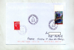 Lettre Cachet Andorra La Vella Sur Legende  + Poste Restante Saint Jean - Briefe U. Dokumente