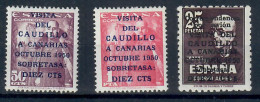 SPAGNA ESPAGNE SPAIN1950 VISITA CAUDILLO FRANCO ALLE CANARIE SERIE COMPLETA CON POSTA AEREA MH/* - Unused Stamps