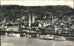 72403213 Boppard Rhein Ortsansicht Mit Kirche Dampfer Anleger Boppard - Boppard