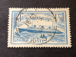 FRANCE Timbre 300 1f50 Bleu-vert, Normandie, Oblitéré Cachet Rond - Oblitérés