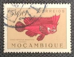 MOZPO0371UBA - Fishes - 5$00 Beige Used Stamp - Mozambique - 1951 - Mosambik