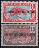 Oubangui Timbres-Poste N°5* & 6* Neufs Charnières TB Cote 3€75 - Unused Stamps
