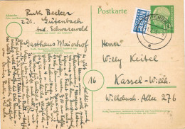 55242. Entero Postal GUTENBACH (Alemania Federal) 1955. NOTOPFER Berlin, Benefico Ayuda - Postkaarten - Gebruikt