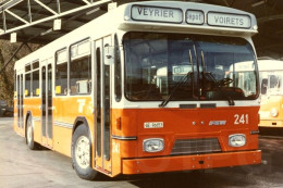 FBW Series 562 Autobus From Depot Veyrier Voirets In  1990  -  15x10cms PHOTO - Autobus & Pullman