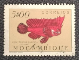 MOZPO0371UBD - Fishes - 5$00 Beige Used Stamp - Mozambique - 1951 - Mosambik
