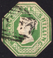 GB: 1847-1854 Queen Victoria 1/- Green Embossed - Sg 55 - Cut To Shape - Cat £1000 (76034) - Gebraucht