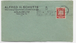 GERMANY P10 PF PERFORE PERFIN A HS ALFRED SCHUTTE H KOLN 1925 FRAGMENT BRIEF - Brieven En Documenten