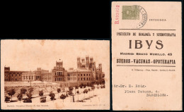 España - Entero Postal Privado - Laiz 429 - 2 Ct. "IBYS" - Madrid - Hospital Obrero San Vicente - 1850-1931