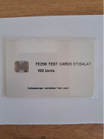 EMIRATS ARABES UNIS ETISALAT CARTE TEST CARD SCHLUMBERGER SC7 F256 100U UT VERY GOOD CONDITION - Emiratos Arábes Unidos