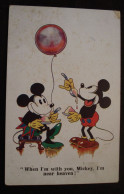 Very Old From The 1930's Vintage Disney Mickey Mouse Postcard - 1900-1949