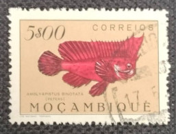 MOZPO0371UBF - Fishes - 5$00 Beige Used Stamp - Mozambique - 1951 - Mosambik