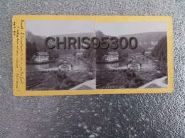 PHOTO STEREO RECTO VERSO 19 EME SIECLE - LES BRENETS SUISSE LE SAUT DU DOUBS - AUBERGE - Photos Stéréoscopiques