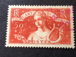 FRANCE Timbre 308 Art Et Pensée, Oblitéré Avec Cachet Rouge, Cote 55€ - Used Stamps